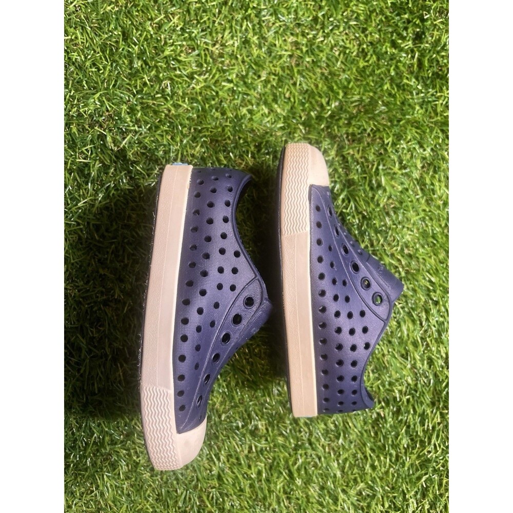 Native Boys Kids Jefferson Slip On Clog Size C5 Gray Perf Rubber Water Shoe